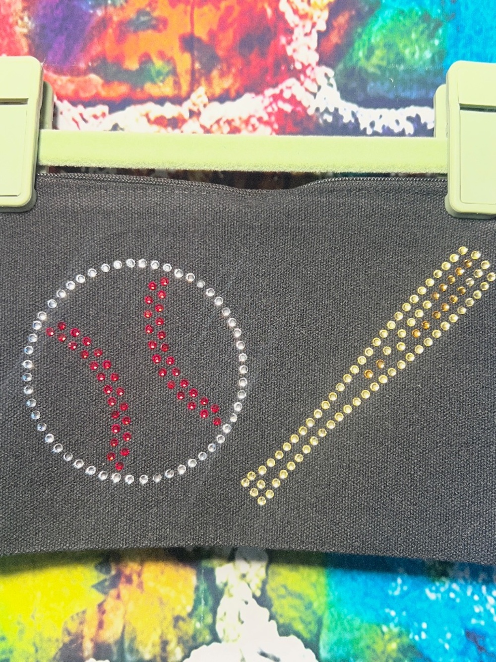 Baseball Rhinestone Zipper Pouch [38R] - Picture 4 of 4